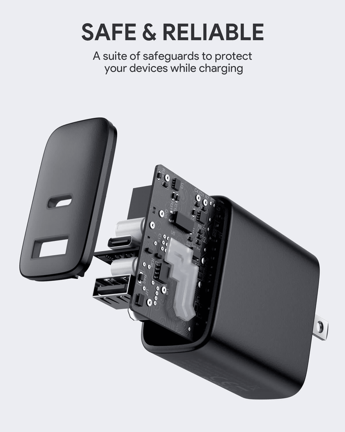 AUKEY Swift 32W PD Fast Charger Adapter PA-F3S, Black - Closeout Connect