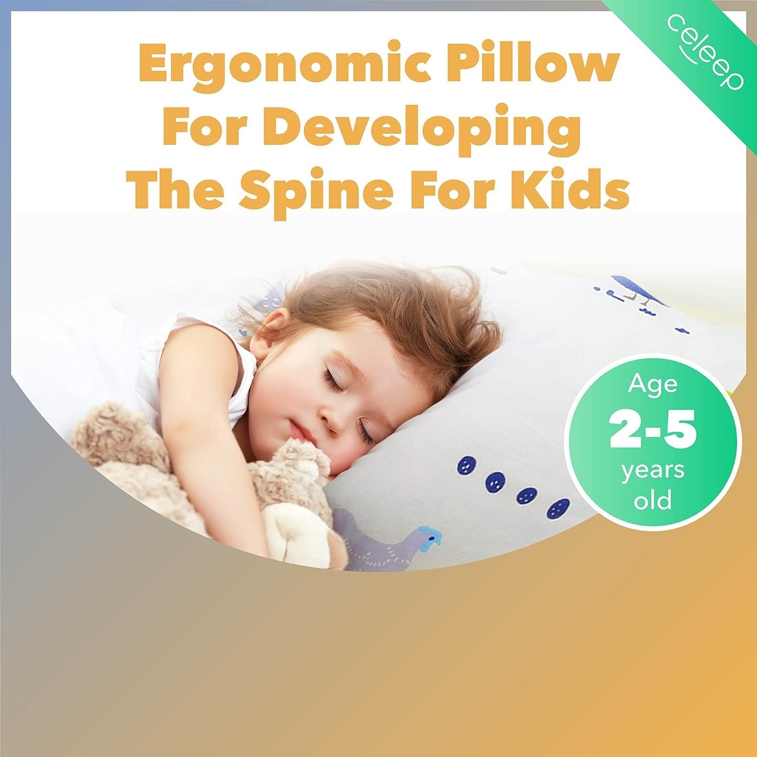 2-Pack Organic Cotton Toddler Pillows for Sleeping