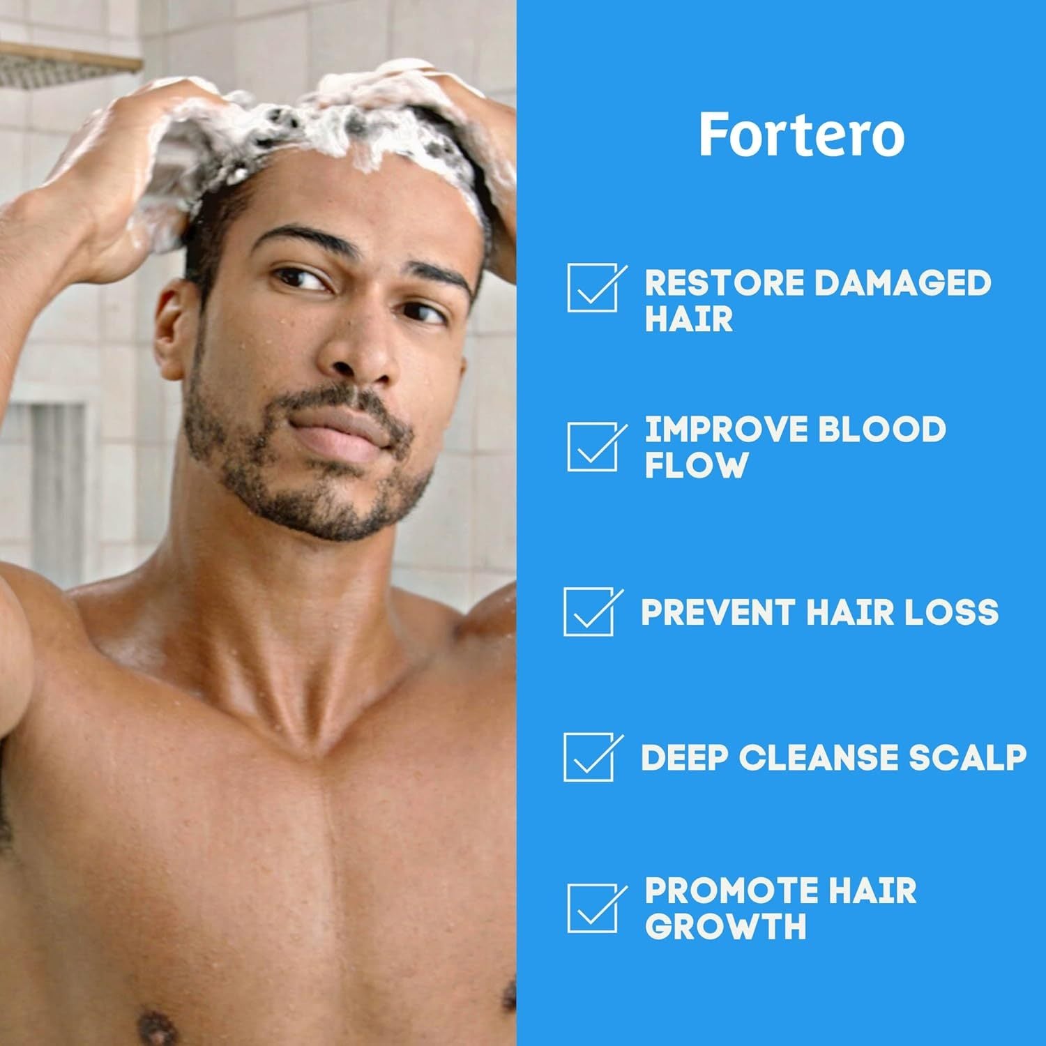 Fortero Men's Anti-Thinning Conditioner for Fuller-Looking Hair