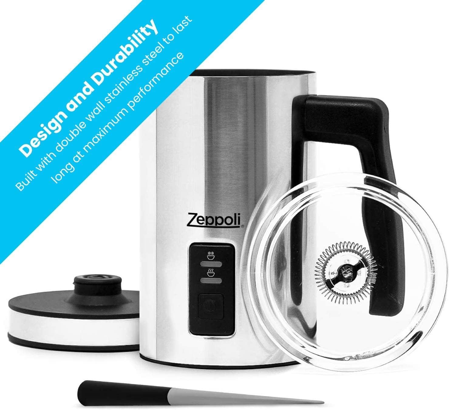 Zeppoli Automatic Milk Frother & Warmer with Silicone Scraper