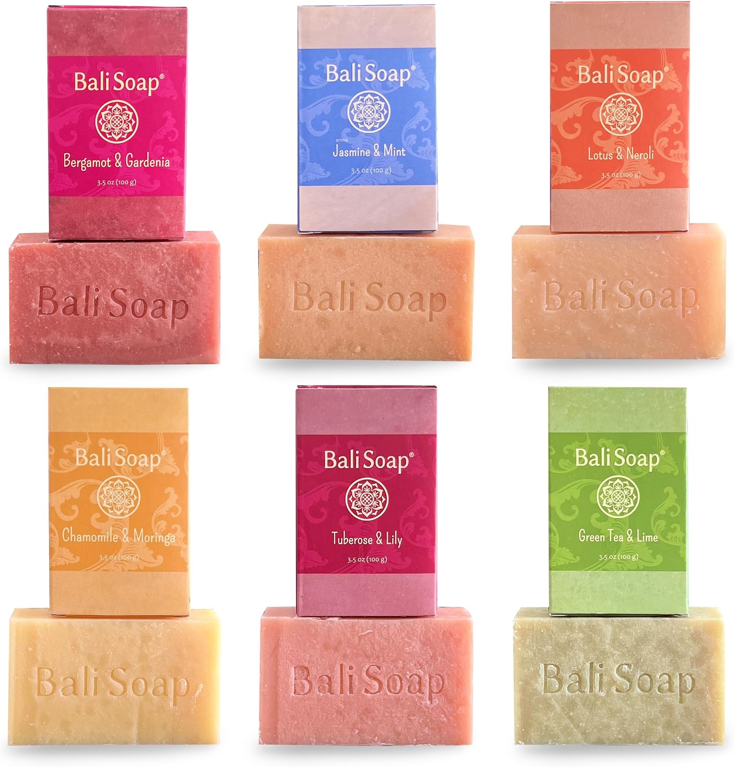 Bali Soap Women’s Natural Soap Gift Set 6pc | Vegan Bar Soap