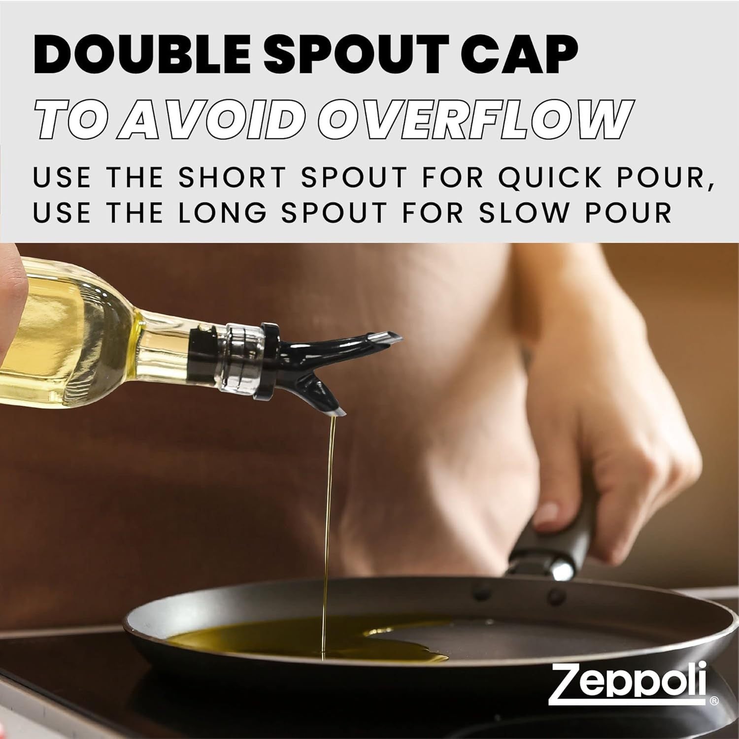 Zeppoli 17 oz Oil & Vinegar Glass Dispenser Bottle Set