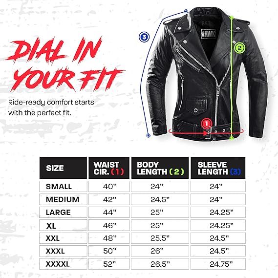 HWK Brando Women's Genuine Leather Motorcycle Jacket, Black - Closeout Connect