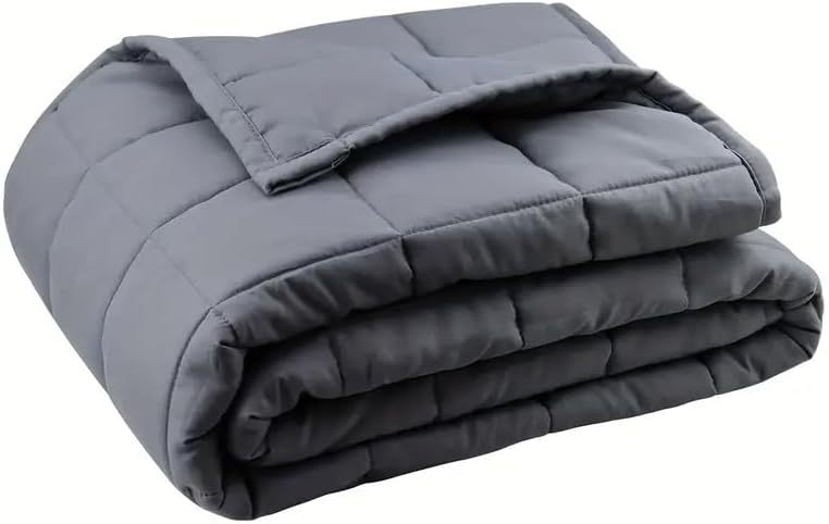 Twin Size 10 lb (4.5 kg) Cooling Weighted Blanket with Premium Glass Beads