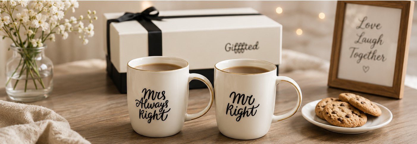 Mr Right & Mrs Always Right Coffee Mug Set – 380ml Ceramic - Closeoutconnect