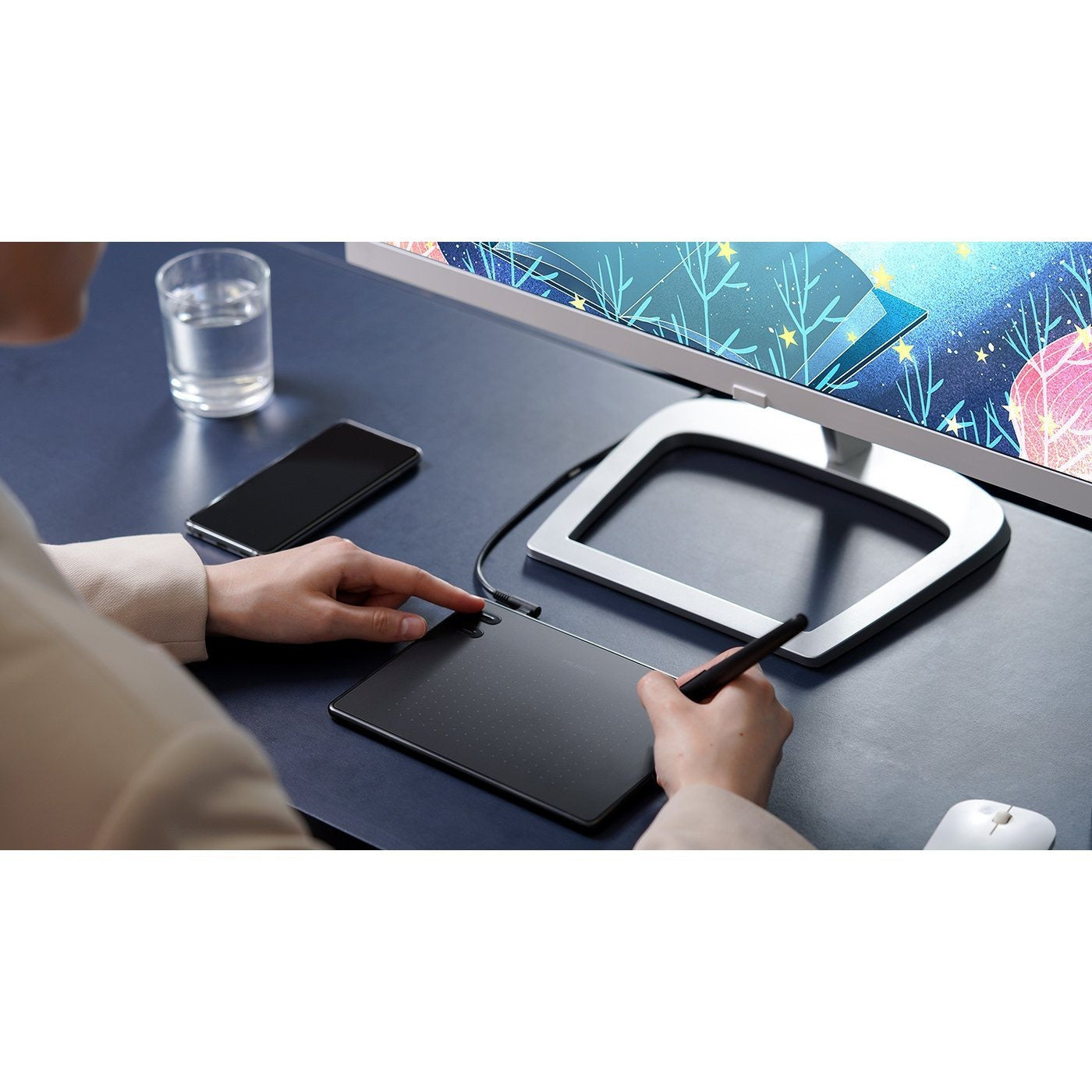 Portable Digital Drawing Tablet with Stylus Pen Graphics Pad for PC & Laptop
