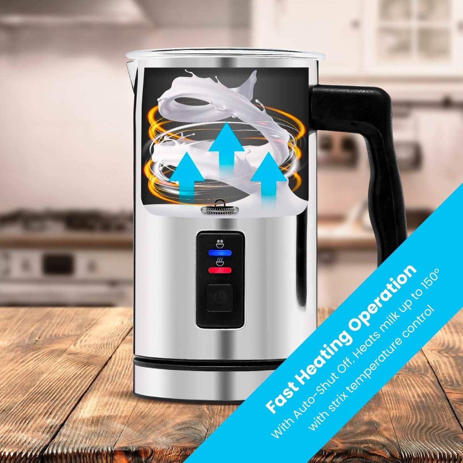 Zeppoli Automatic Milk Frother & Warmer with Silicone Scraper