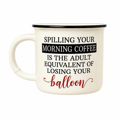 14 Oz Ceramic Coffee Mug “Spilling Your Morning Coffee” – SF1953 - Closeoutconnect