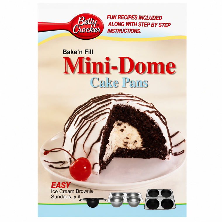Betty Crocker Bake 'n Fill Mini Dome Cake Pans 12-Piece Baking Set New