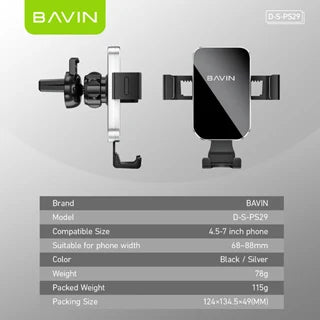BAVIN PS29 Universal Gravity Air Vent Car Phone Holder
