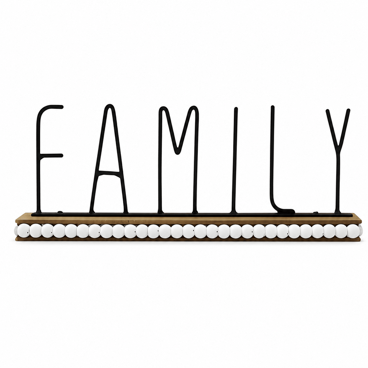 Wooden Black Metal “FAMILY” Table Décor Sign – SBS366 - Closeoutconnect