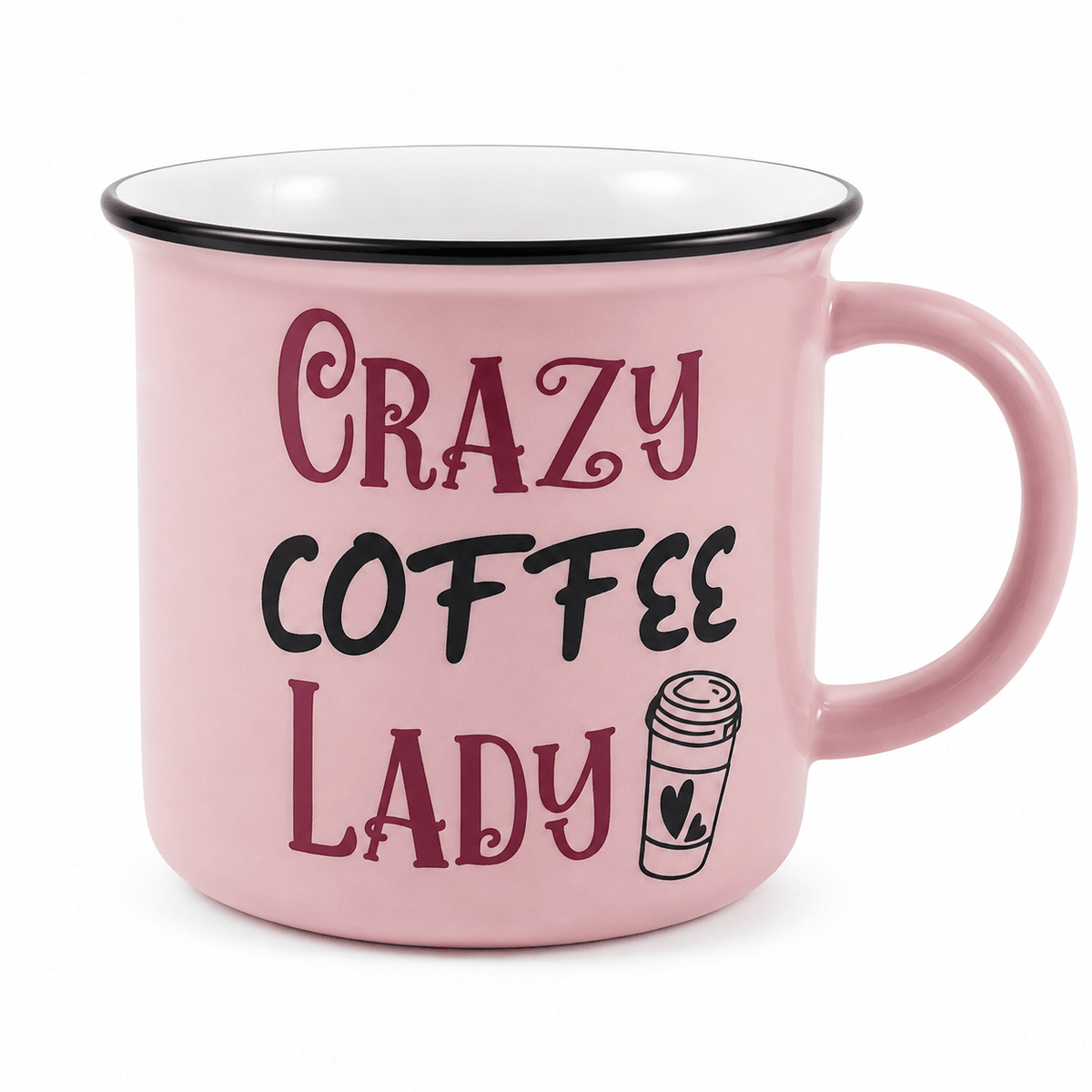 Set of 5 Assorted 14 Oz Ceramic Printed Coffee Mugs – Funny Designs - Closeoutconnect