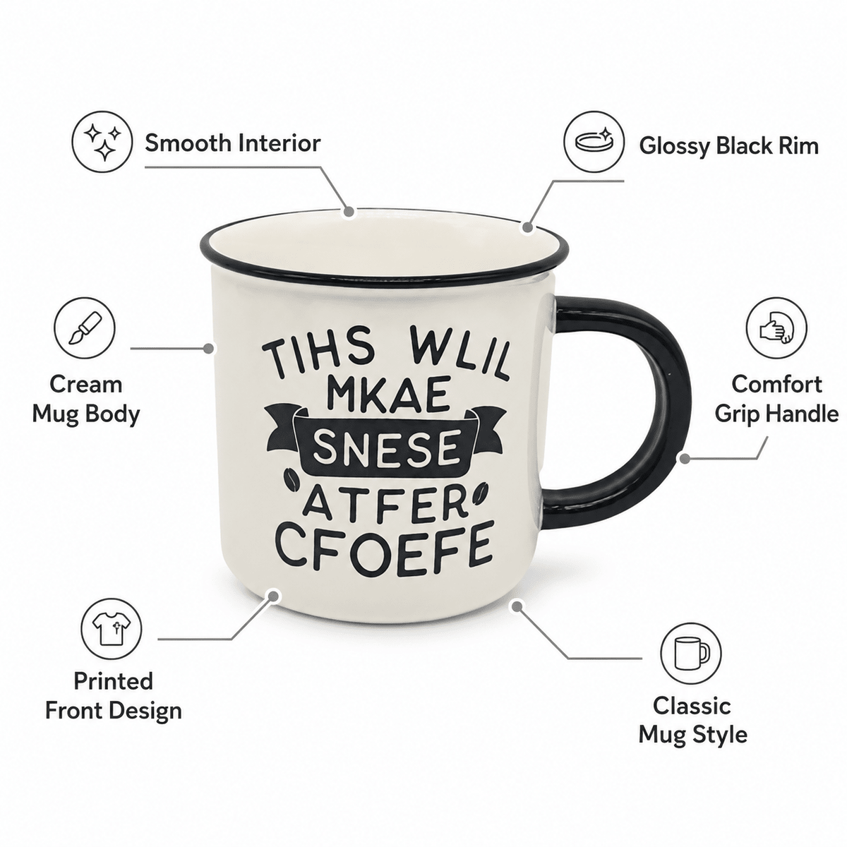 14 Oz Ceramic Coffee Mug – “This Will Make Sense After Coffee” – SF1952 - Closeoutconnect