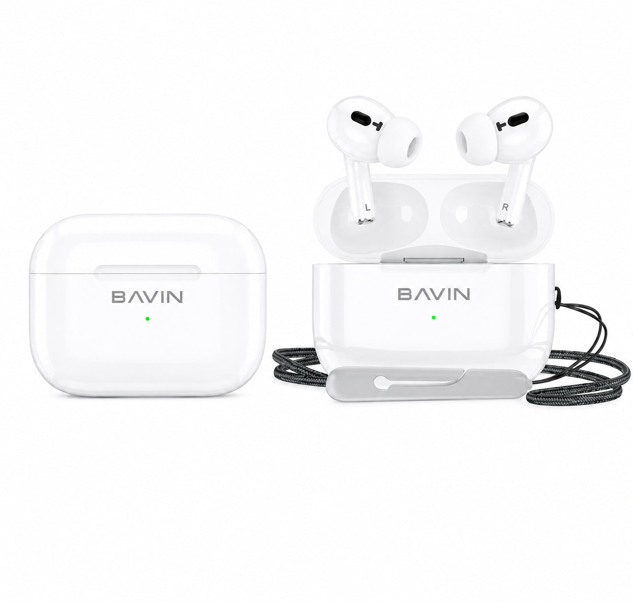 BAVIN-39 ANC True Wireless Bluetooth 5.3 Earbuds, White