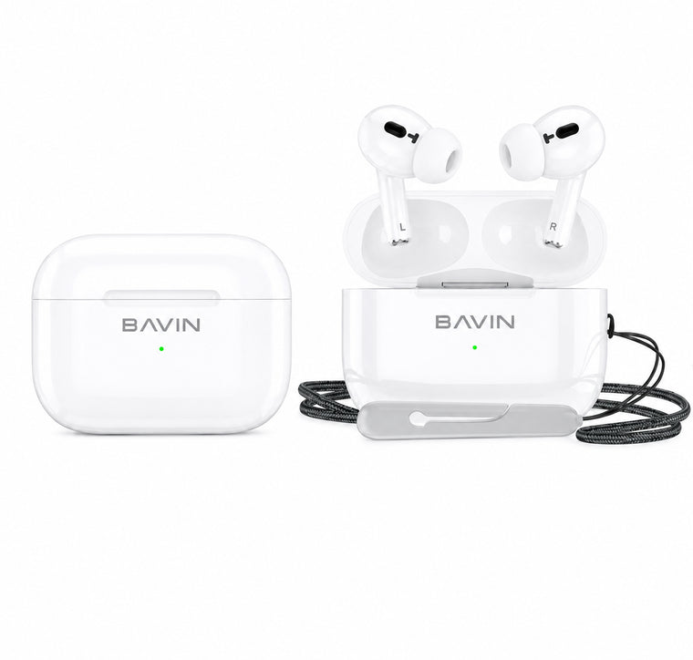 BAVIN-39 ANC True Wireless Bluetooth 5.3 Earbuds, White