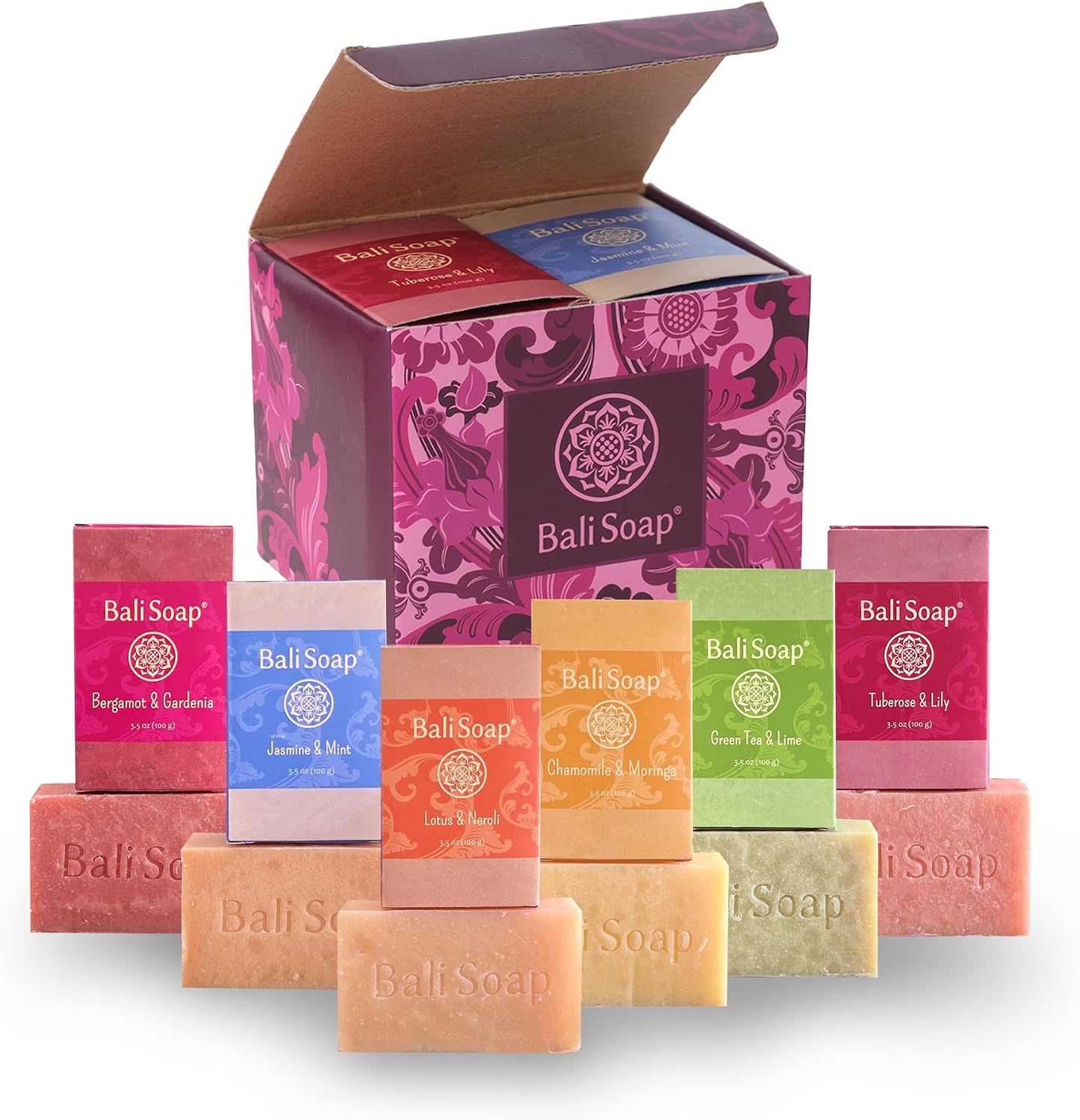 Bali Soap Women’s Natural Soap Gift Set 6pc | Vegan Bar Soap