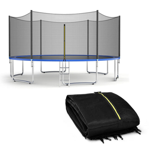 16FT Trampoline Replacement Enclosure Net – 6FT High PE Mesh for 6 Straight Poles - Closeoutconnect