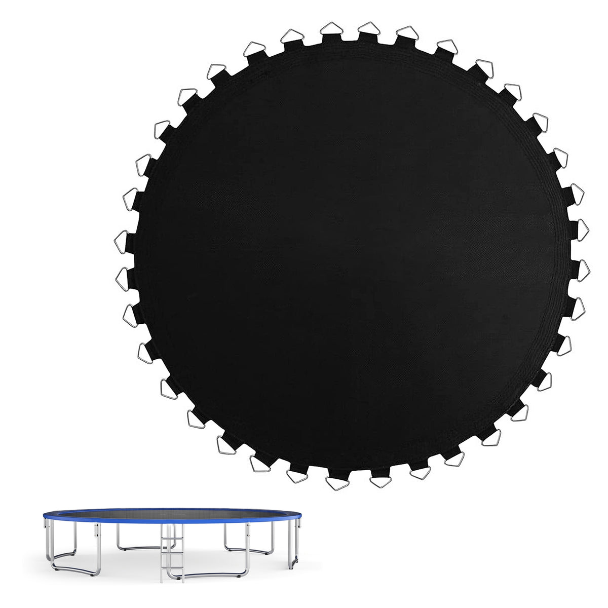 12FT Trampoline Replacement Enclosure Net – Protective Surround Mesh, Black - Closeoutconnect