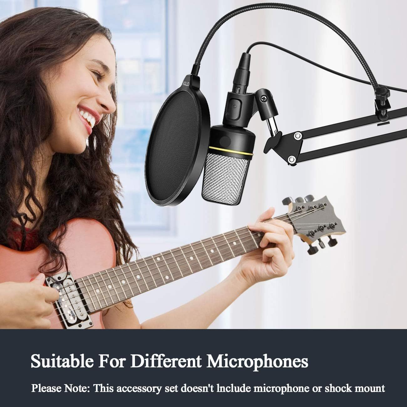 YOTTO Adjustable Microphone Boom Arm Stand with Pop Filter - product image 4